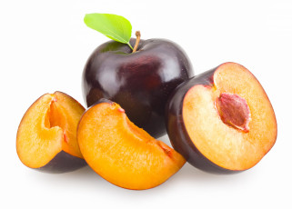 Картинка еда персики сливы абрикосы дольки