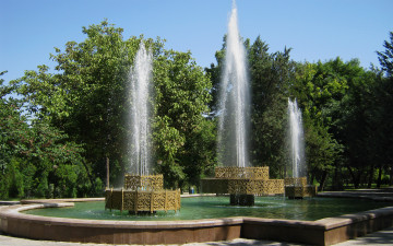 Картинка города -+фонтаны чеканка вода парк