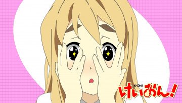 Картинка аниме k-on девушка взгляд фон