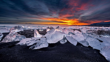 Картинка природа зима gletscher jokulsarlon исландия лед снег