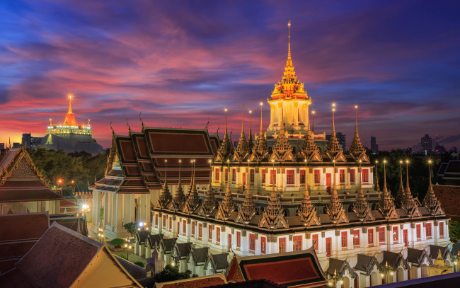 Обои картинки фото города, бангкок , таиланд, лоха, прасат, буддийский, храм, бангкок