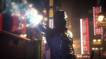 Картинка видео+игры ghostwire +tokyo фигура магия город огни