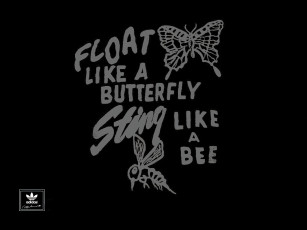 обоя бренды, adidas, надпись, бабочка, пчела