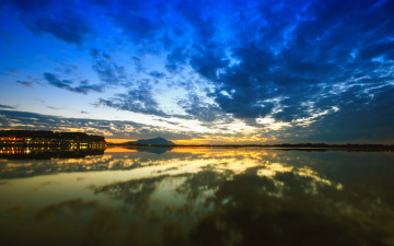 Картинка природа реки озера озеро закат italy bacoli