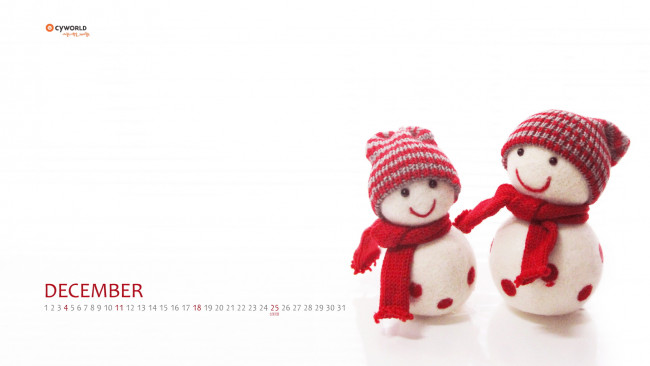Обои картинки фото календари, игрушки, маски, снеговики, декабрь
