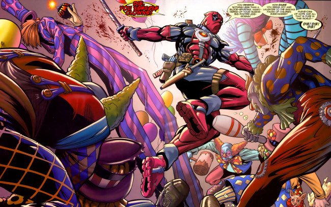 Обои картинки фото рисованные, комиксы, ninja, gun, deadpool, marvel, comics