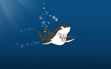 Картинка рисованные минимализм акула