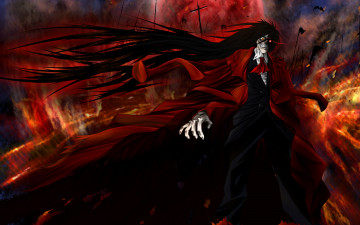 Картинка аниме hellsing безумие alucard vampire