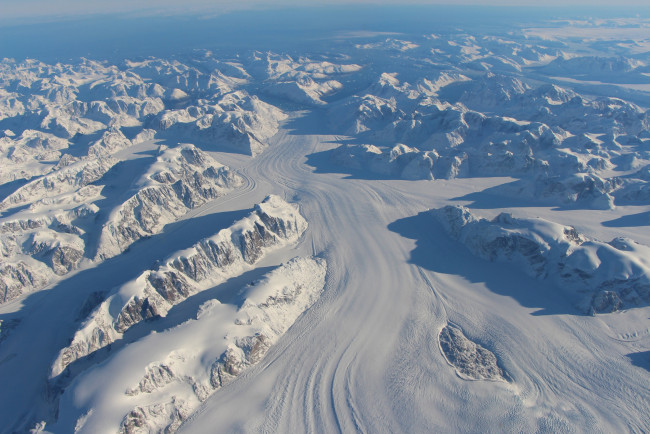 Обои картинки фото природа, горы, вид, гренландия, снег