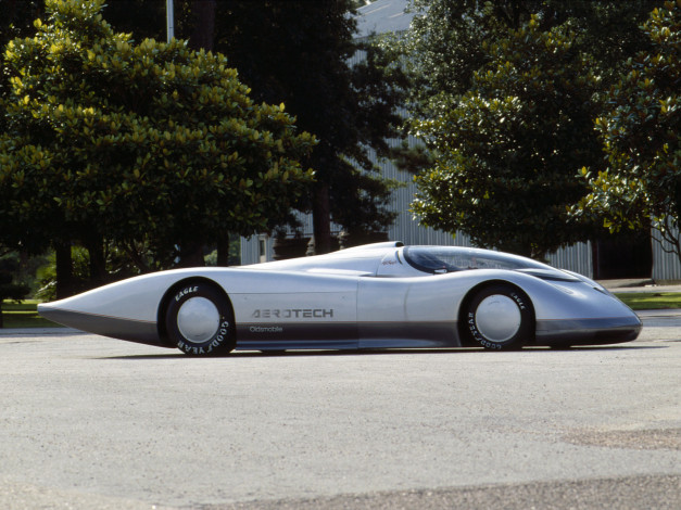 Обои картинки фото oldsmobile aerotech-i long tail concept 1987, автомобили, oldsmobile, aerotech-i, 1987, concept, long, tail