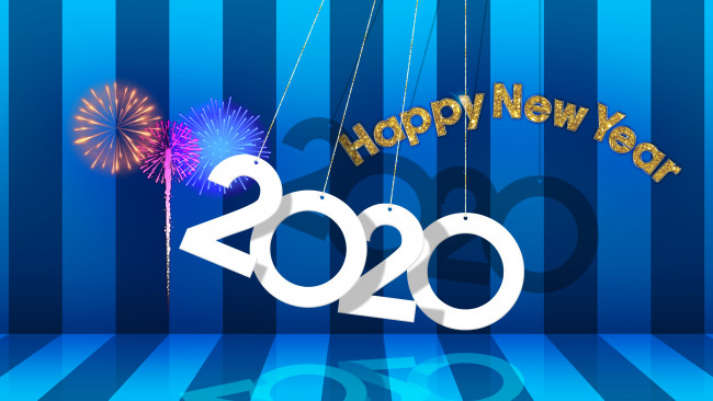 Обои картинки фото праздничные, векторная графика , новый год, цифры, событие, праздник, с, новым, годом