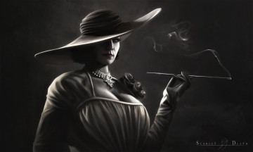 Картинка рисованное люди женщина шляпа сигарета