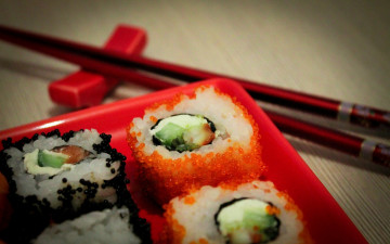 Картинка еда рыба морепродукты суши роллы палочки