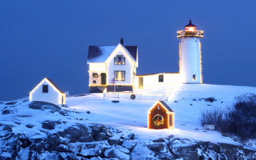 Картинка природа маяки зима