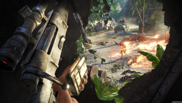 Картинка far cry видео игры джип оружие джунгли