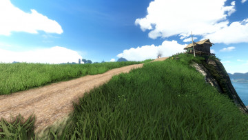 Картинка far cry3 видео игры cry трава домик остов дорога обрыв