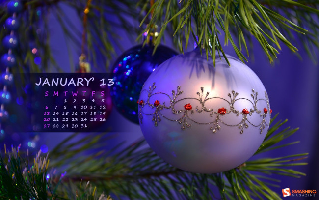 Обои картинки фото календари, праздники, салюты, ветка, ель, шар