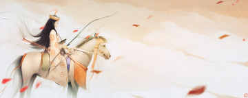 Картинка gaudibuendia рисованное люди профиль лошадь девушка