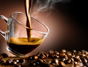 Картинка еда кофе +кофейные+зёрна стакан горячий напиток зерна