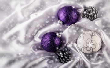 Картинка праздничные шары ткань шарики шишки снежинки блики