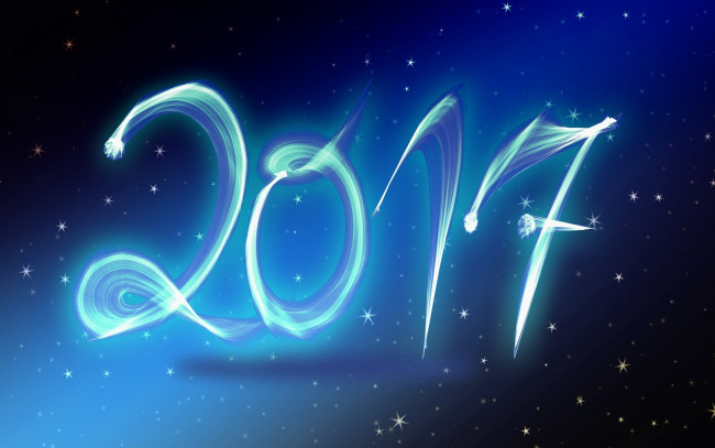Обои картинки фото праздничные, векторная графика , новый год, цифры, год, звезды