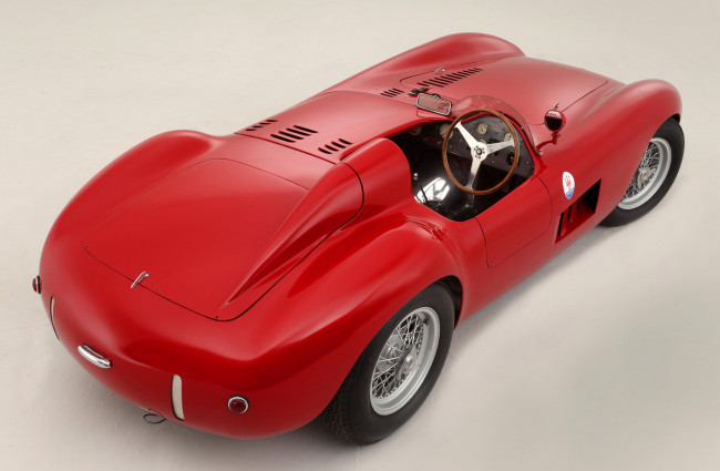 Обои картинки фото maserati 300s 1956, автомобили, maserati, 300s, 1956, красный