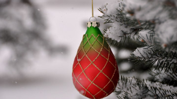 Картинка праздничные украшения игрушка ёлка снег