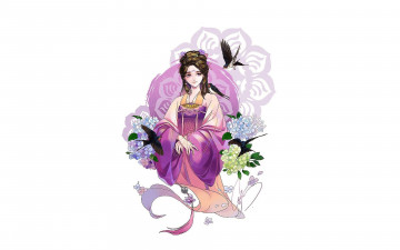 Картинка аниме mo+dao+zu+shi цзян янли птица цветы