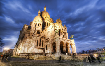 Картинка города париж франция sacred heart basilica paris france