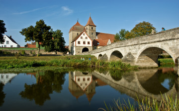 Картинка ornbau germany города мосты