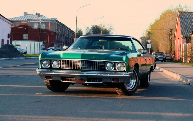 Обои картинки фото 1973, chevrolet, impala, автомобили