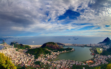 обоя города, рио-де-жанейро , бразилия, панорама