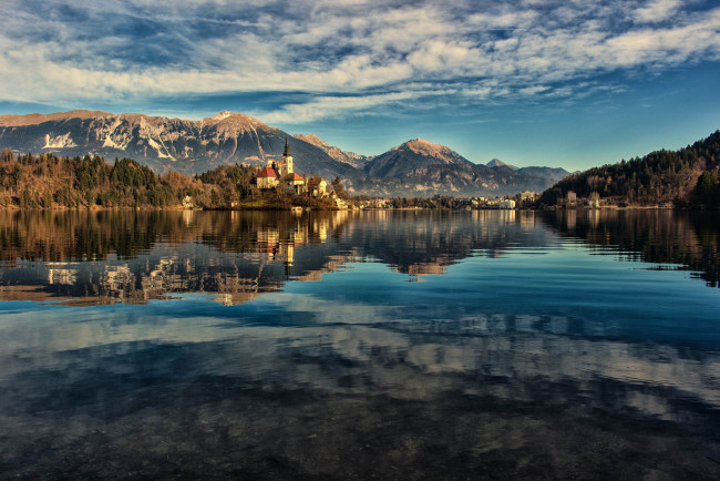 Обои картинки фото lake bled,  slovenia, города, - пейзажи, озеро