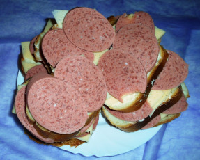 Картинка еда бутерброды +гамбургеры +канапе колбаса