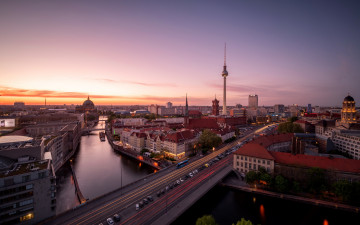 Картинка города берлин+ германия berlin sunset город