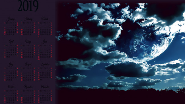 Обои картинки фото календари, компьютерный дизайн, планета, облако