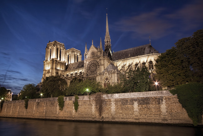 Обои картинки фото catedral de notre dame de par&, 237, города, париж , франция, простор