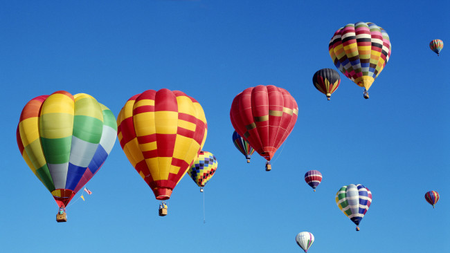 Обои картинки фото авиация, воздушные, шары, небо, шари