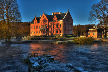 Картинка gаsevadsholms замок швеция города дворцы замки крепости парк река