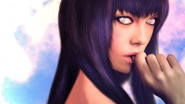 Картинка аниме naruto взгляд брюнетка портрет девушка хината