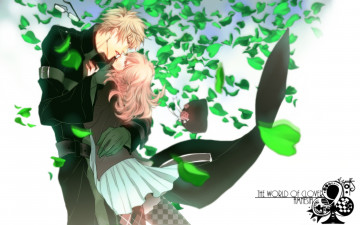 Картинка аниме amnesia девушка листья очки плащь парень heroine kent