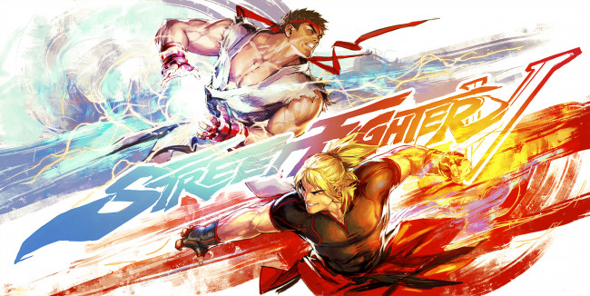 Обои картинки фото видео игры, street fighter v, бойцы, ryu, street, fighter, capcom, арт, ken, masters