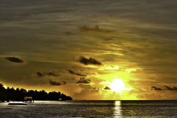 Картинка kuramathi island природа восходы закаты sunset