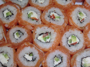 Картинка еда рыба морепродукты суши роллы японская кухня