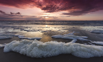 Картинка природа восходы закаты закат волны море