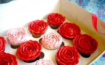 Картинка еда пирожные +кексы +печенье кексы розы