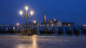 Картинка venice города венеция+ италия фонарь набережная