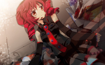 Картинка аниме vocaloid девушка взгляд фон