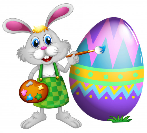 Обои картинки фото праздничные, пасха, кролик, яйцо