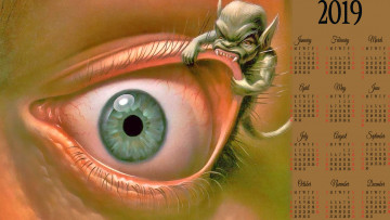 Картинка календари фэнтези монстр глаз существо